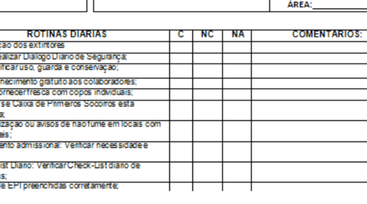 Inspeção de Segurança do Trabalho